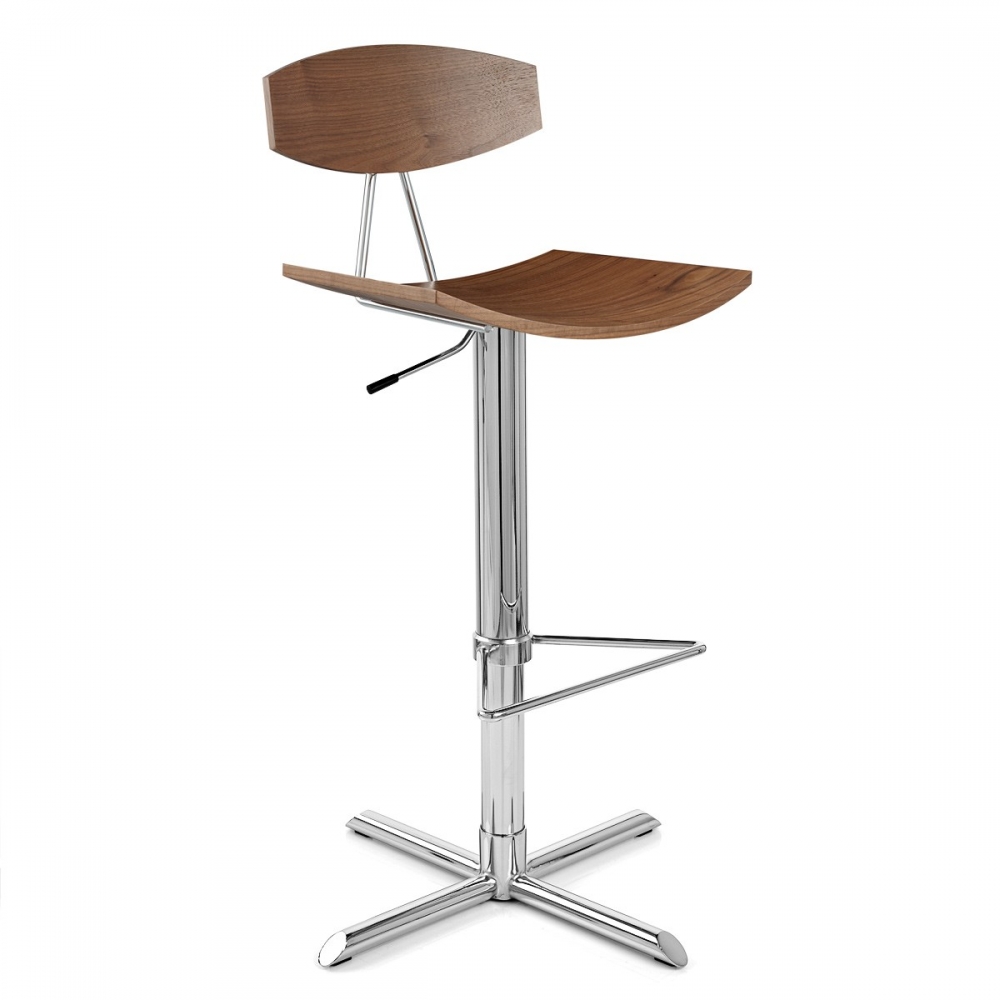 Cuisine Modele Kali : Chaise de bar Blade noyer chrome Monde Du Tabouret Cuisine Modele Kali : Chaise de bar Blade noyer chrome Monde Du Tabouret