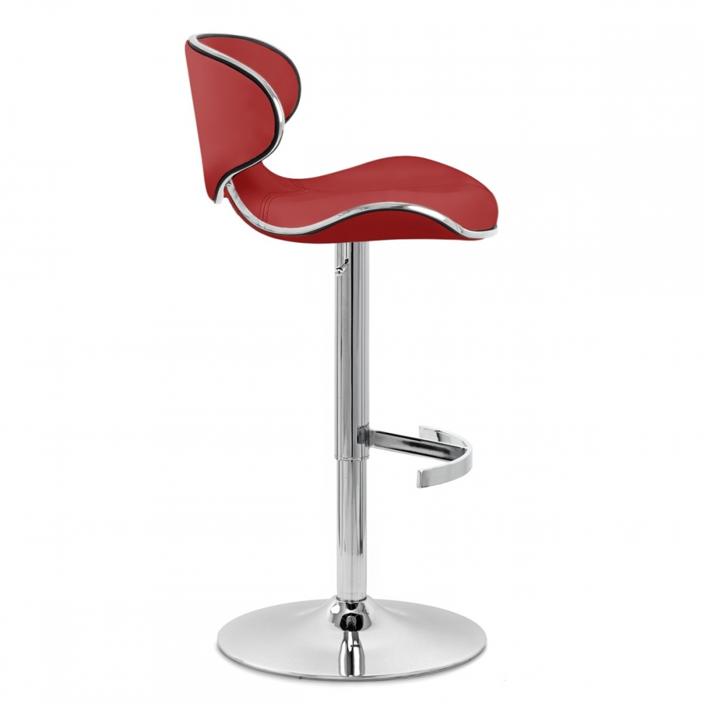 Chaise de Bar Cuir Chrome  Félix Deluxe  Monde Du Tabouret