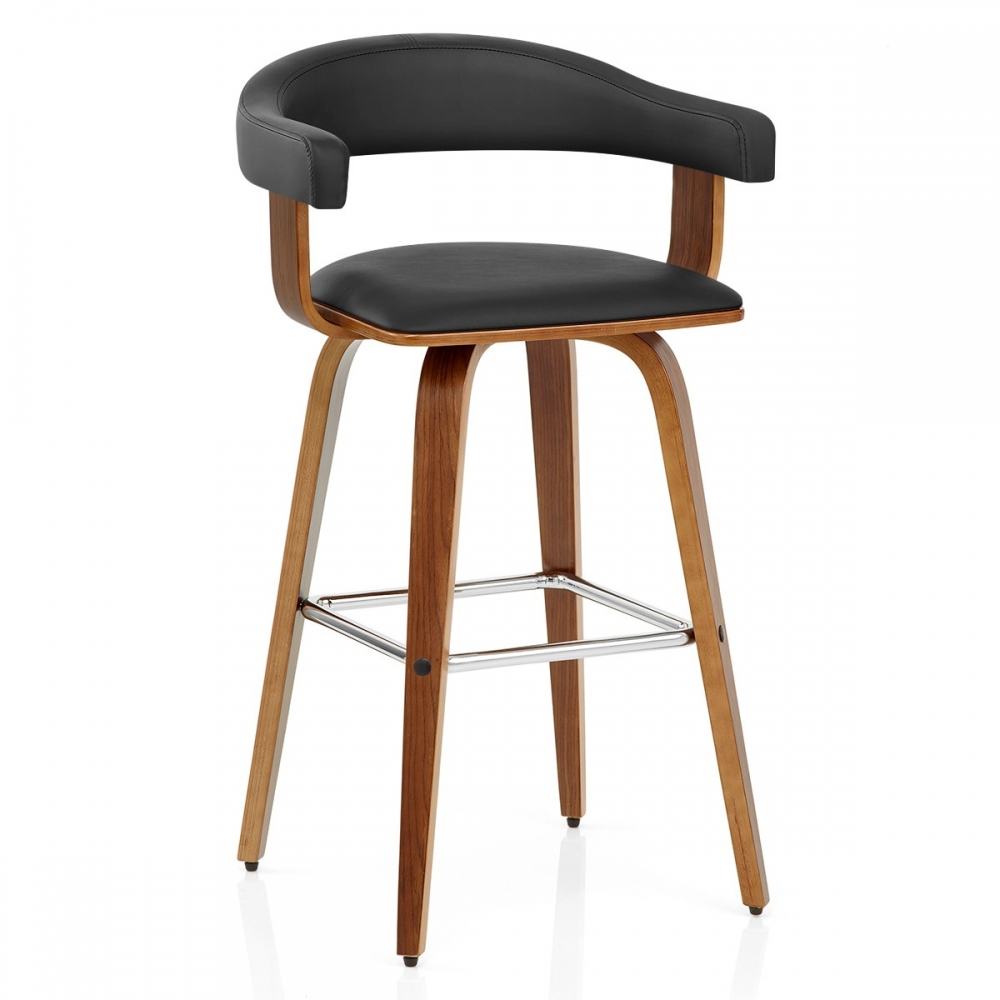 Chaise de Bar Faux Cuir Bois - Ontario - Monde Du Tabouret Chaise de Bar Faux Cuir Bois - Ontario - Monde Du Tabouret