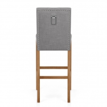 Tabouret de Bar Bois Tissu - Barrington Gris