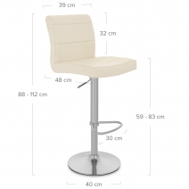 Chaise de Bar Faux Cuir Chrome Brossé - Breakfast