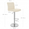 Chaise de Bar Faux Cuir Chrome Brossé - Breakfast