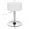 Tabouret Bas Faux Cuir Chrome - Bullet