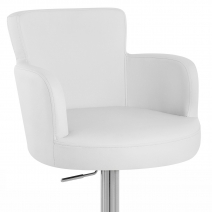 Chaise de Bar Faux Cuir Chrome Brossé - Château
