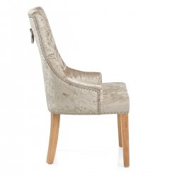 Chaise Chêne Velours - Ascot Creme