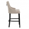 Chaise de Bar Bois Tissu - Ascot Taupe