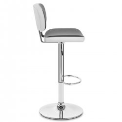 Chaise de Bar Faux Cuir Chrome - Edge Noir