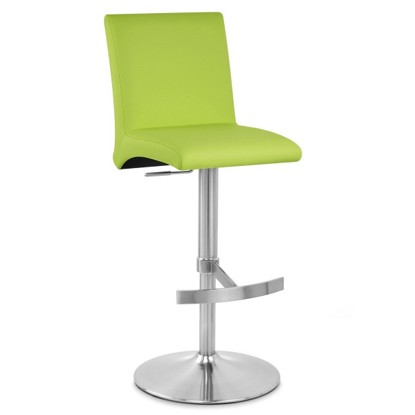 Chaise de Bar Faux Cuir Chrome Brossé - Deluxe High Back Chaise de Bar Faux Cuir Chrome Brossé - Deluxe High Back