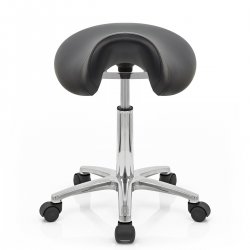 Tabouret Faux Cuir Chrome - Deluxe Saddle