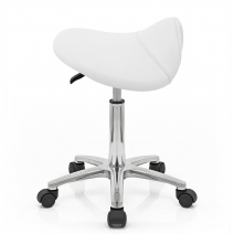 Tabouret Faux Cuir Chrome - Deluxe Saddle