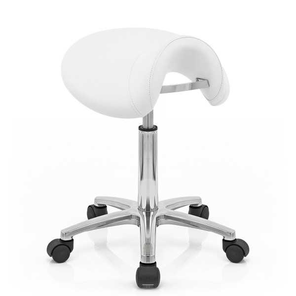 Tabouret Faux Cuir Chrome - Deluxe Saddle