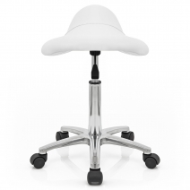 Tabouret Faux Cuir Chrome - Deluxe Saddle