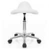 Tabouret Faux Cuir Chrome - Deluxe Saddle