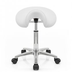 Tabouret Faux Cuir Chrome - Deluxe Saddle