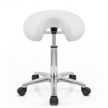 Tabouret Faux Cuir Chrome - Deluxe Saddle