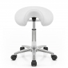 Tabouret Faux Cuir Chrome - Deluxe Saddle