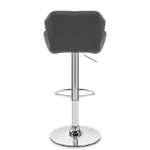 Chaise de Bar Faux Cuir Chrome - Diamond