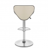 Chaise de Bar Faux Cuir Chrome - Félix Crème