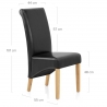 Chaise Bois Cuir Croûté - Carlo Chêne Noir