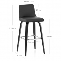 Tabouret Simili Cuir - Charlotte Noir