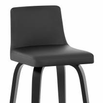 Tabouret Simili Cuir - Charlotte Noir