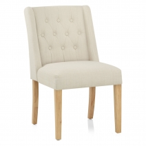 Chaise Tissu Bois - Chatsworth Chêne Crème