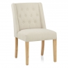 Chaise Tissu Bois - Chatsworth Chêne Crème