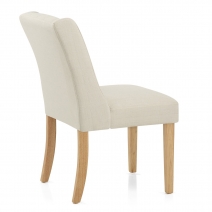 Chaise Tissu Bois - Chatsworth Chêne Crème