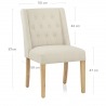 Chaise Tissu Bois - Chatsworth Chêne Crème