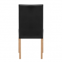 Chaise Cuir Croûté Bois - Chicago Chêne