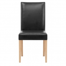 Chaise Cuir Croûté Bois - Chicago Chêne