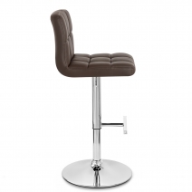 Chaise de Bar Faux Cuir Chrome - Grid