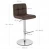 Chaise de Bar Faux Cuir Chrome - Grid