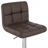 Chaise de Bar Faux Cuir Chrome - Grid