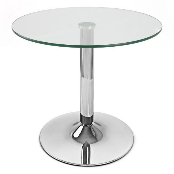 Table Basse Chrome Verre - Glacier Verre Transparent