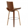 Tabouret Bois Simili Cuir - Harper Noir