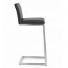 Tabouret Faux Cuir Chrome Brossé - High Ace Noir