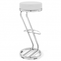 Tabouret Faux Cuir Chrome - Haut Zed Noir