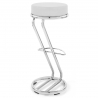 Tabouret Faux Cuir Chrome - Haut Zed Noir