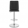 Chaise de Bar Faux Cuir Chrome - Hiline Noir