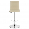 Chaise de Bar Faux Cuir Chrome - Hiline Crème