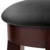 Tabouret de Bar Faux Cuir Bois - Ikon Noyer Noir