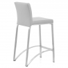 Tabouret Faux Cuir Chrome Brossé - Leah