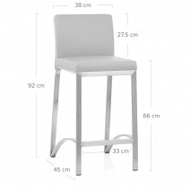 Tabouret Faux Cuir Chrome Brossé - Leah