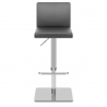 Chaise de Bar Faux Cuir Chrome Brossé - Lexi Gris