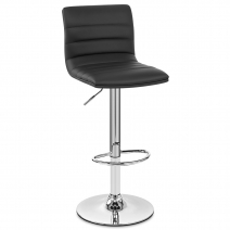 Chaise de Bar Faux Cuir Chrome - Linear