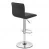 Chaise de Bar Faux Cuir Chrome - Linear