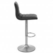 Chaise de Bar Faux Cuir Chrome Brossé - Linear