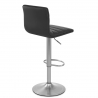 Chaise de Bar Faux Cuir Chrome Brossé - Linear