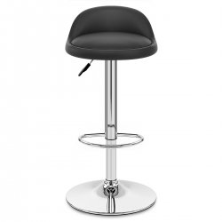 Chaise de Bar Faux Cuir Chrome - Lulu